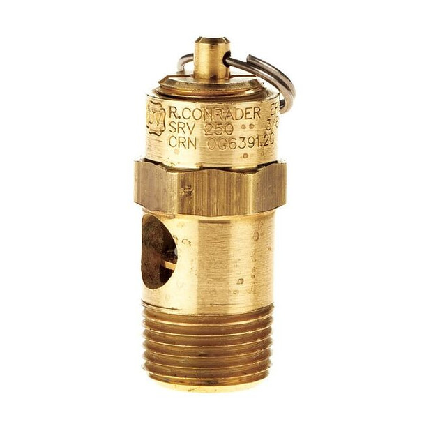 Conrader Safety Valve,Brass Ball SRV250-3/8-CE-100