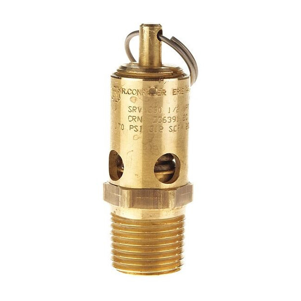 Conrader Safety Valve,Brass Ball SRV390-1/2-CE-125