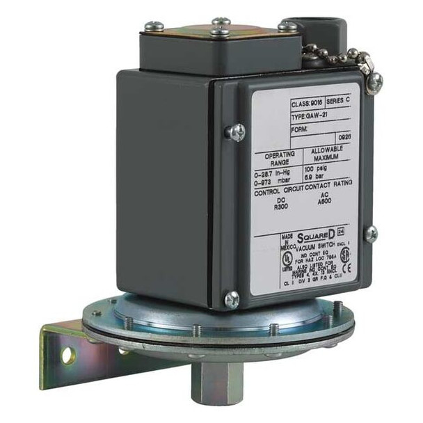 Vacuum Switch, Standard, DPDT, 0 to 28.3 in Hg Range