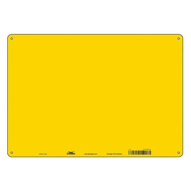 Condor Blank Sign, 20" W, 14" H, No Text, Plastic, Yellow 486U65