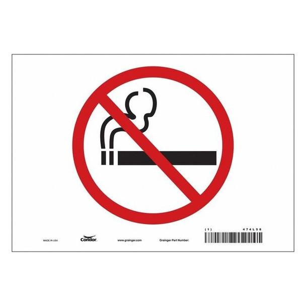 Safety Sign, 7" H, 10" W, Vinyl, Vertical Rectangle, No Text, 474L58