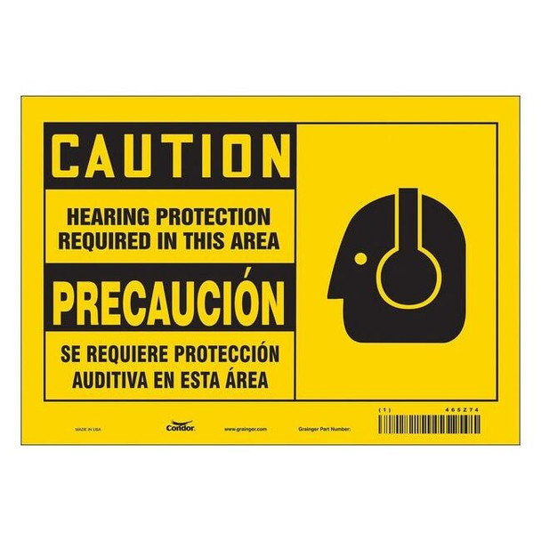 Condor Safety Sign,10" W,7" H,0.004" Thickness, 465Z74 465Z74