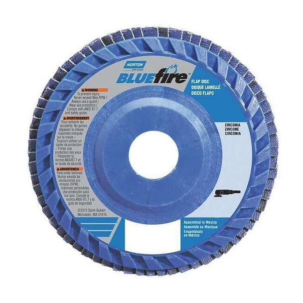 Norton Abrasives Flap Disc,7 In x 80 Grit,7/8 66623399162