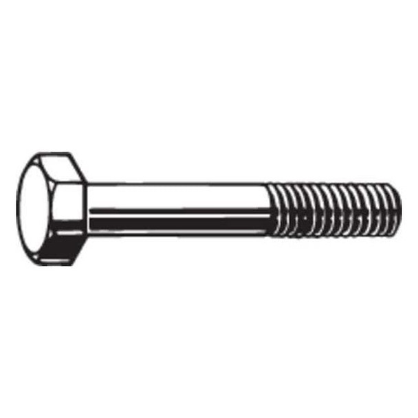 Grade A325, 7/8"-9 Structural Bolt, Plain Steel, 2 1/2 in L, 5 PK
