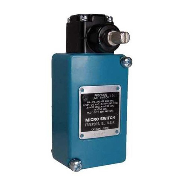 Limit Switch, No Lever, Rotary, 1NC/1NO, 10A at 480V AC, Actuator Location: Side