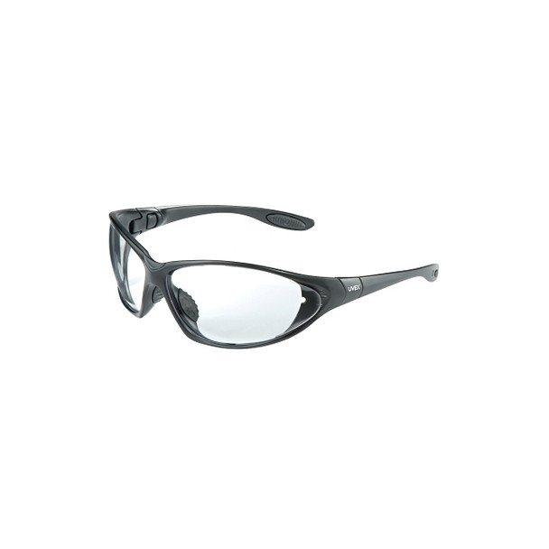 Seismic Sealed Eyewear, Clear Lens, Polycarbonate, Hard Coat, Black Frame