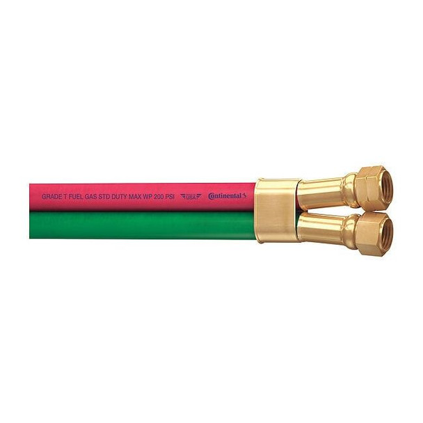 Continental Twin Line Welding Hose,1/4" ID x 25 ft. 20027452