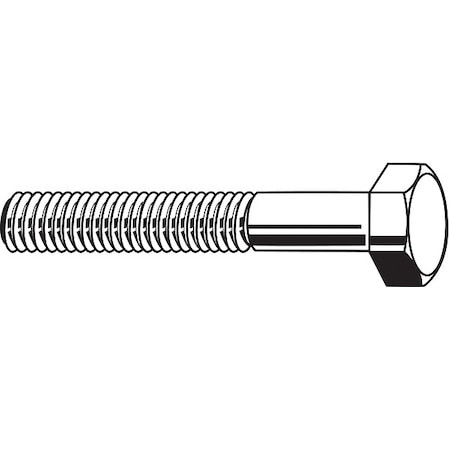 Grade 8, 3/4"-10 Hex Head Cap Screw, Zinc Yellow Steel, 4-3/4 in L, 5 PK