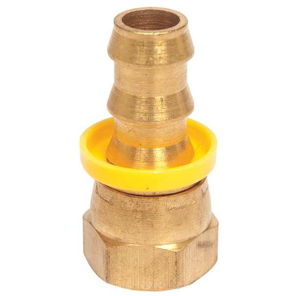 Continental Push on Fitting,3/8"x1/2",BarbxFlare PB-SFFX-0608 Continental Push on Fitting,3/8"x1/2",BarbxFlare PB-SFFX-0608