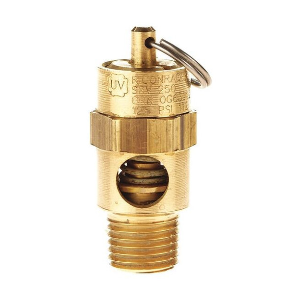 Conrader Safety Valve,Brass Ball SRV250-1/4-CE-350