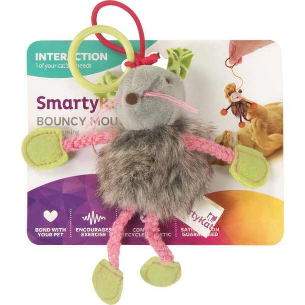 SmartyKat Bouncy Mouse Plush Dangler Catnip Cat Toy 39386-94997-024