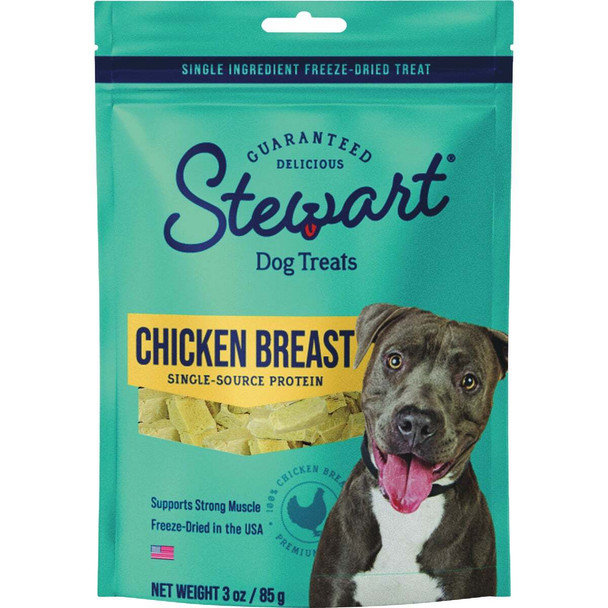 Stewart 3 Oz. Pouch Freeze-Dried Chicken Breast Dog Treats 400964