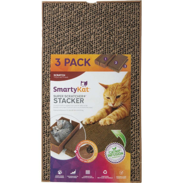 SmartyKat 3pk Stackr Cat Scratcher 09173-99997-004