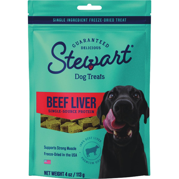 Stewart 4 Oz. Pouch Freeze-Dried Beef Liver Dog Treats 400961