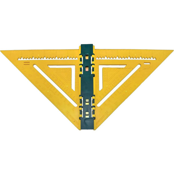 Rapid Rafter 7 In. Yellow and Forest Green Double-Sided Rafter Square 1002