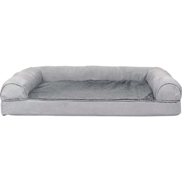 FurHaven Large Plush & Suede Orthopedic Sofa Dog Bed 45436087