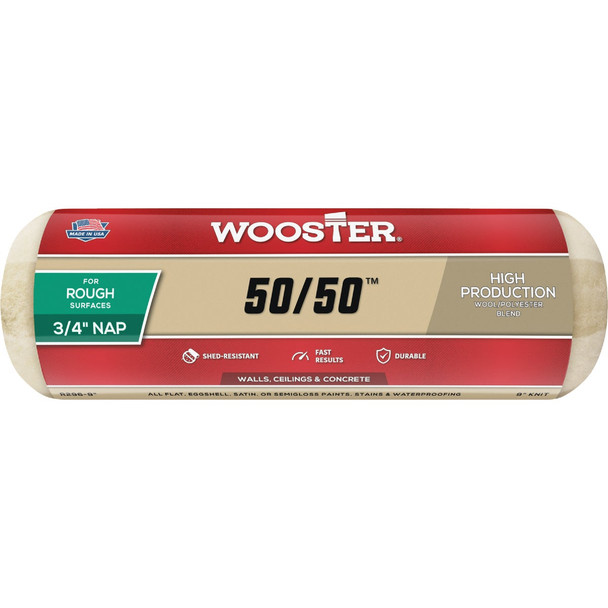Wooster 50/50 9 In. x 3/4 In. Knit Fabric Roller Cover R296-9