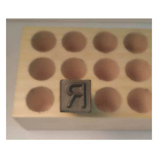 Young Bros Stamp Works Hand Stamp,2-5/8" Shank L,Steel, 06271 R 06271 R