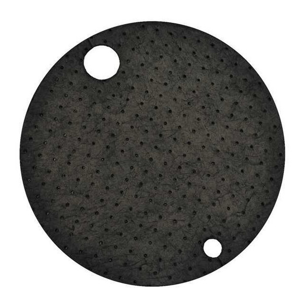 Sorbent Pad, 11 gal, 22 in Dia., Universal, Black, 25 PK