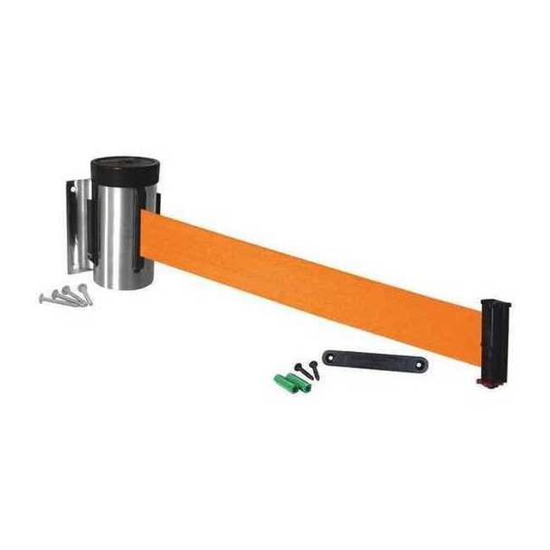 Visiontron Retractable Belt Barrier,10 ft. WM700SC-OR-RE