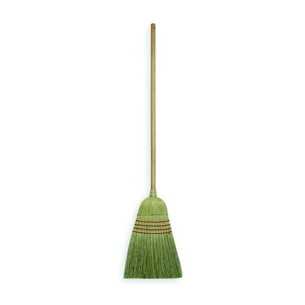 12 in Sweep Face Corn Broom, Medium/Stiff Combination, Natural, Tan