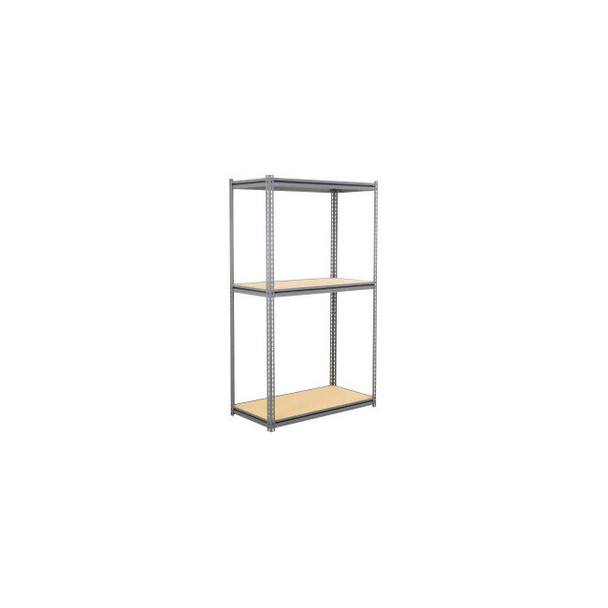 Global Industrial 3 Shelf Heavy Duty Boltless Shelving Z Beam Starter 60Wx24Dx96