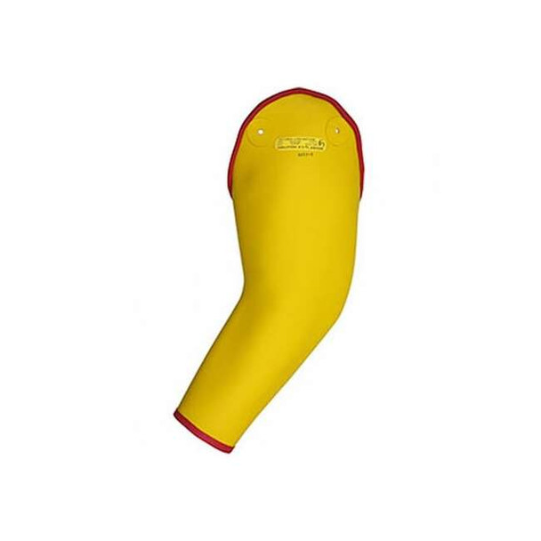 Electrical-Insulating Sleeves, 26 1/2 in Length, Yellow, Rolled Bead Cuff