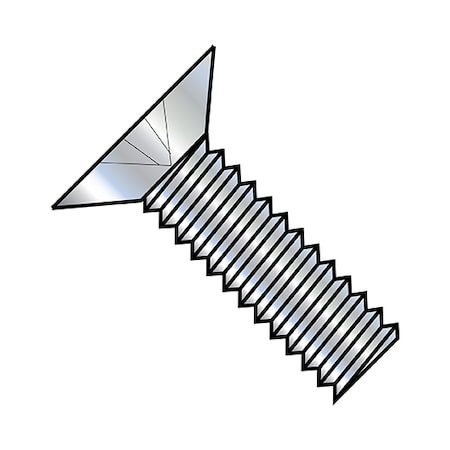 5/16"-18 x 1-1/4 in Phillips Flat Machine Screw, Zinc Plated Steel, 1250 PK