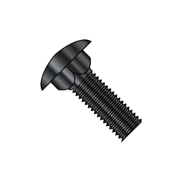 Carriage Bolt, Square Neck, Steel, Black Oxide, 500 PK