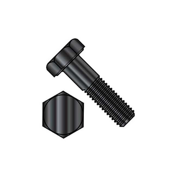 Grade 2, 1/2"-13 Hex Head Cap Screw, Black Oxide Steel, 3/4 in L, 475 PK