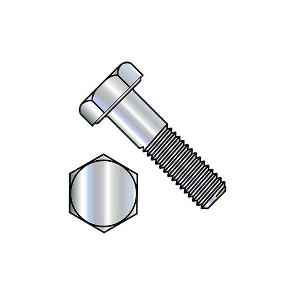 Grade 2, 5/8"-11 Hex Head Cap Screw, Zinc Plated Steel, 1-3/4 in L, 175 PK