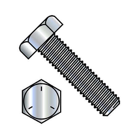 Grade 5, 1/2"-13 Hex Head Tap Bolt, Zinc Plated Steel, 1-3/4 in L, 200 PK