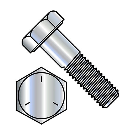Grade 5, 3/4"-10 Hex Head Cap Screw, Zinc Plated Steel, 4-1/2 in L, 55 PK