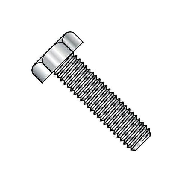 18-8, 3/8"-16 Hex Head Tap Bolt, Plain Stainless Steel, 2-1/2 in L, 100 PK