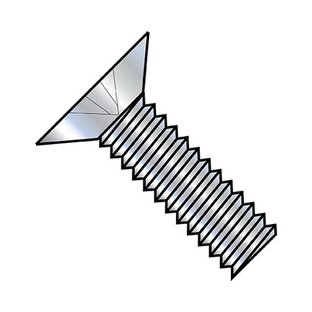 #8-32 x 3/8 in Phillips Flat Machine Screw, Zinc Plated Steel, 10000 PK