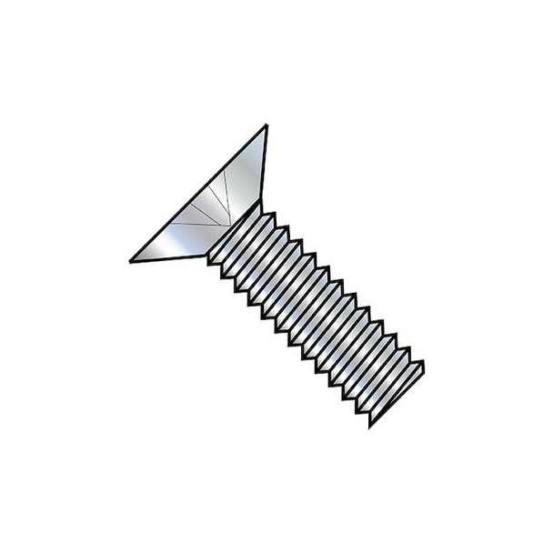 #8-32 x 3/8 in Phillips Flat Machine Screw, Zinc Plated Steel, 10000 PK
