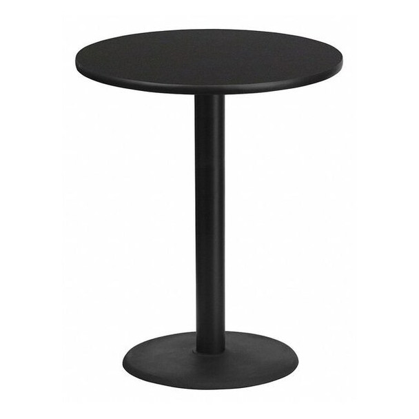 Round Laminate Table Top, 36" W, 36" L, 43.125" H, Laminate Top, Wood Grain
