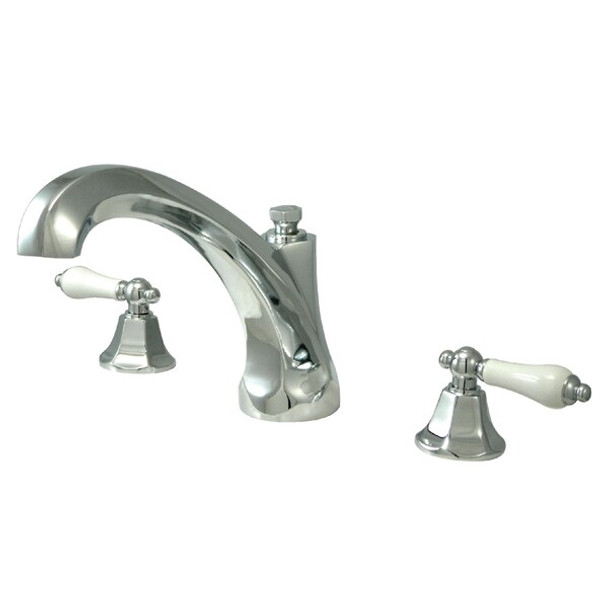 Kingston Brass KS4321PL Roman Tub Filler Porcelain Leve KS4321PL Kingston Brass KS4321PL Roman Tub Filler Porcelain Leve KS4321PL