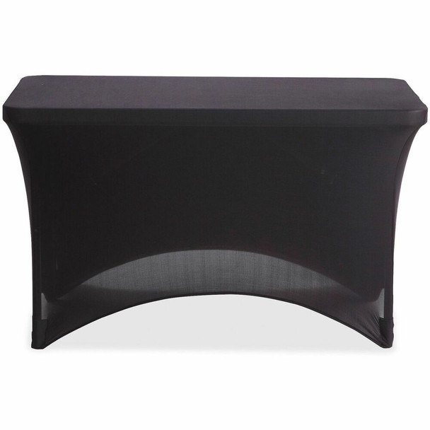 Iceberg 4' Stretchable Fabric Table Cover - Polyester, Spandex - Black - 1 Each