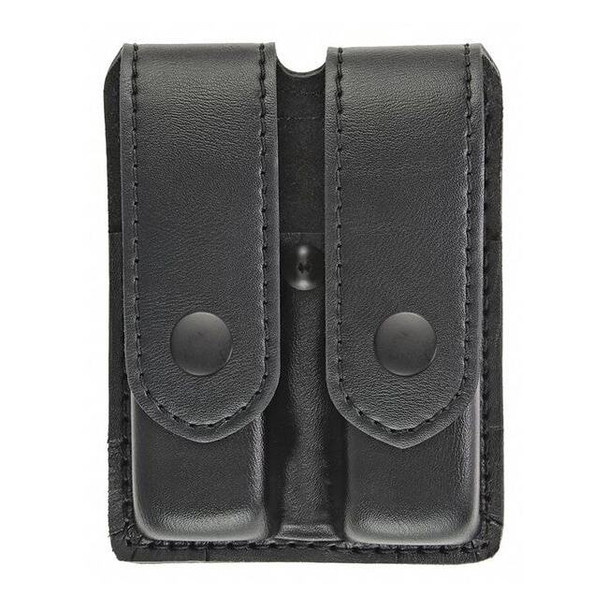 Heros Pride Magazine Pouch, Synthetic Leather, Black, M, Snap 1432PB