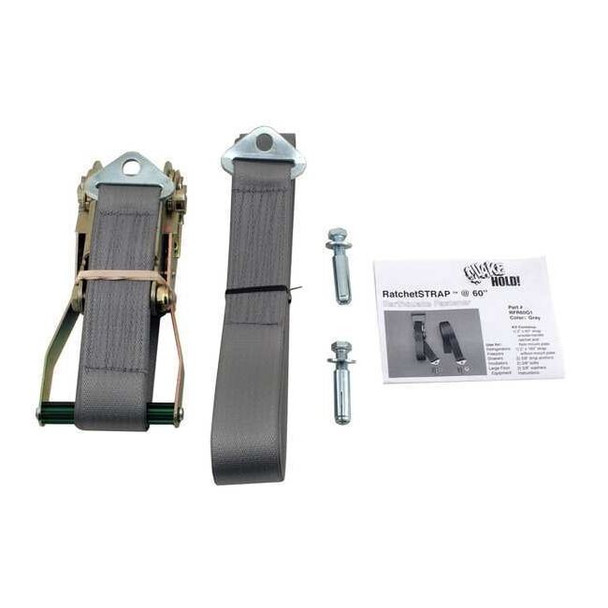 Quakehold! Ratchet Strap,60 In,Gray RF.R60.G.1