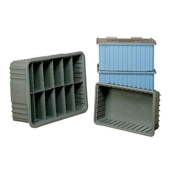 Lewisbins Plastic Divider, Gray, 9 5/8 in L, 6 7/8 in H DV1070. Grey