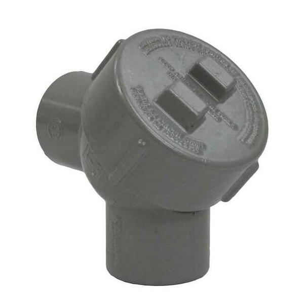 Hubbell Killark IMC Elbow, 1/2 in, Threaded, Aluminum, Polished, Gray Y-1