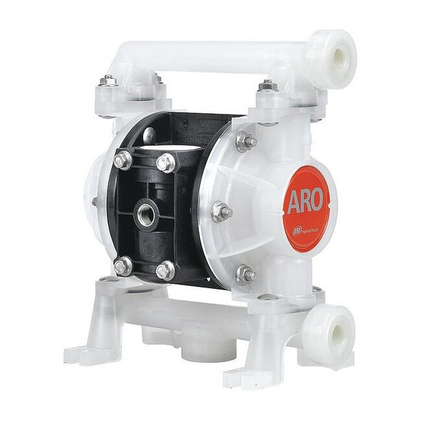 Aro Double Diaphragm Pump, Kynar(R), Air Operated, PTFE, 10.6 GPM PD03P-AKS-KTT