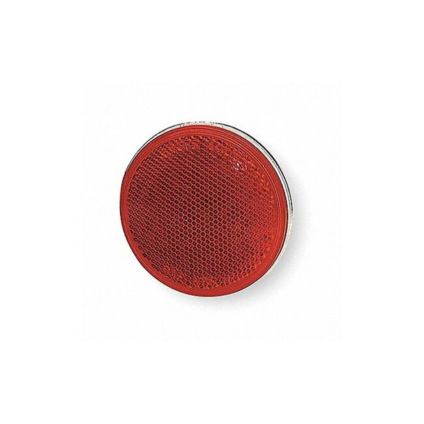 Grote Reflector, Sealed, Stick-On, Red, Dia 3 In 40062