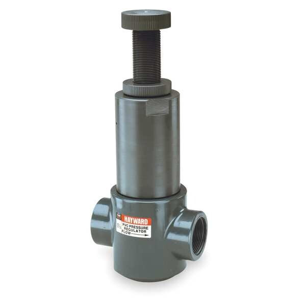 Pressure Regulator, 1", PVC/FPM, Threaded, Adjustable 5-75 psi