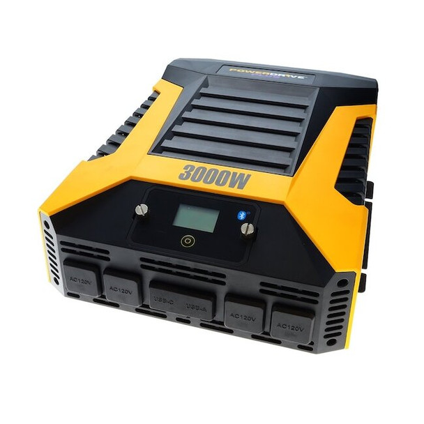 Power Inverter, Modified Sine Wave, 6,000 W Peak, 3,000 W Continuous, 4 Outlets