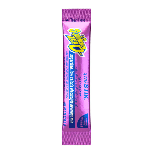 Sqwincher® QwikStik™ Zero Single Serve, 0.06 oz Packs, 8–10 oz Yield