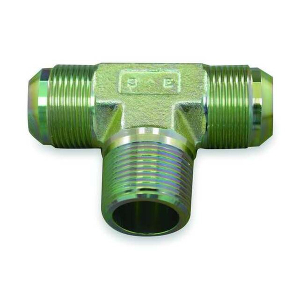 Eaton Aeroquip Adpt, MNPT/MJIC/MJIC, 1/8-27, 7/16-20, Tee 2030-2-4S