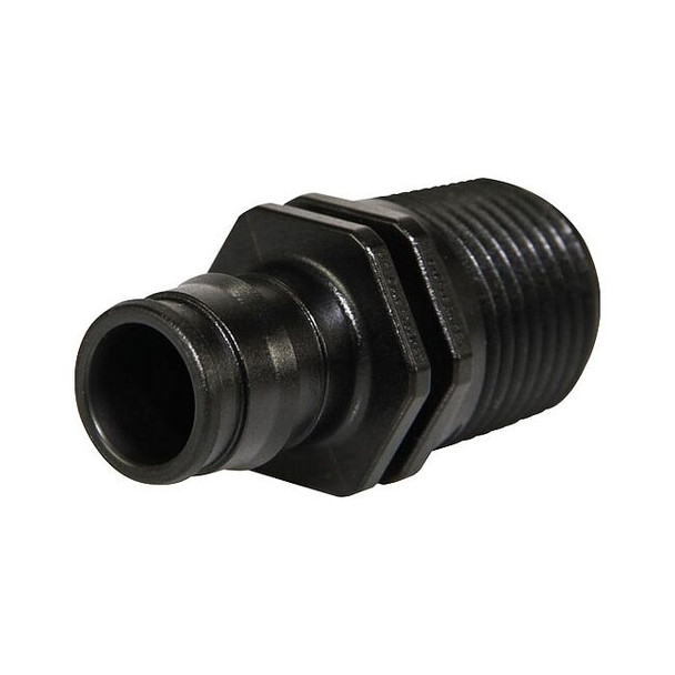 Uponor Straight, Polymer, Barbed 1/2", NPT 1/2" Q4625050